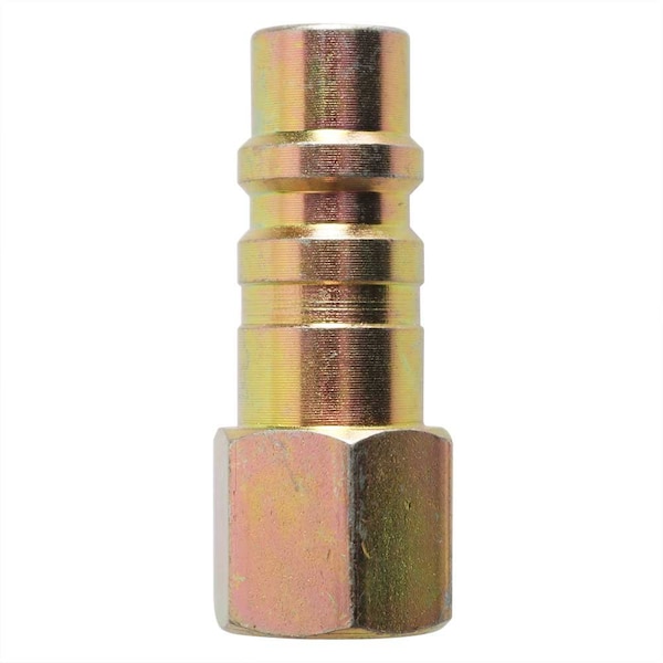 Interstate Pneumatics 1/2 Inch Industrial Steel Coupler Plug x 3/8 Inch Female NPT, PK 6 CPH860-D6 - main